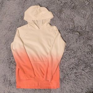 Old Navy White and Pink Fade Hoodie